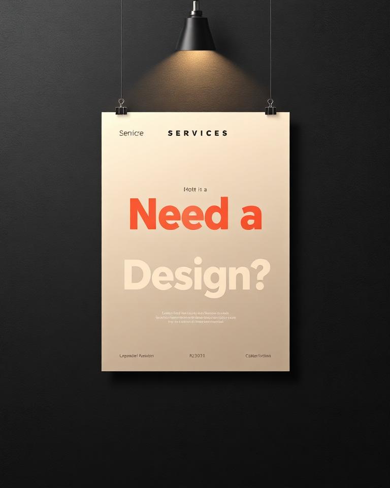 Need a Design? — Service Flyer